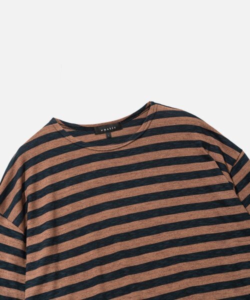 VASTIC(バスティック)の「スロップストライプロングスリーブ_ブラウン / ブラック(Tシャツ/カットソー・メンズ・その他・LARGE/MEDIUM)」の4枚目の写真