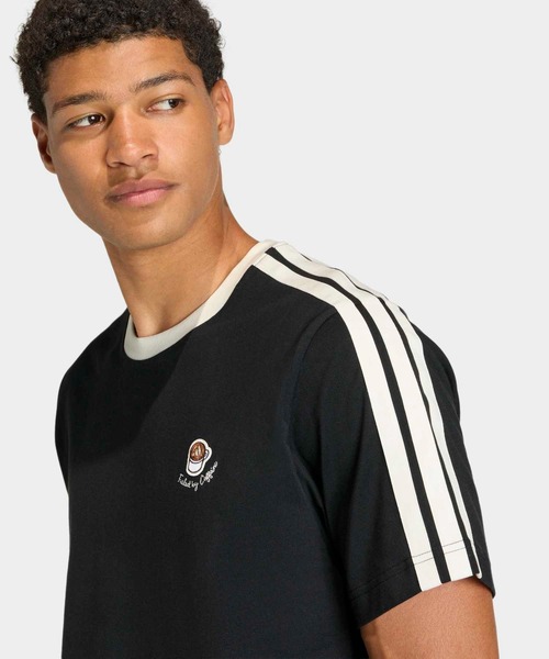 adidas（アディダス）の「ラックス コーヒー カフェ カップ グラフィック 半袖Tシャツ / アディダス adidas（Tシャツ/カットソー・メンズ・ブラック・X-SMALL/XX-LARGE/3XL/LARGE/MEDIUM/SMALL/X-LARGE）」の3枚目の写真
