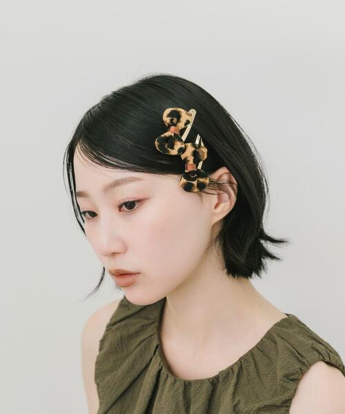 SMELLY（スメリー）の「レオパードリボン2セットピン（ヘアピン・レディース・ブラウン・-）」の5枚目の写真