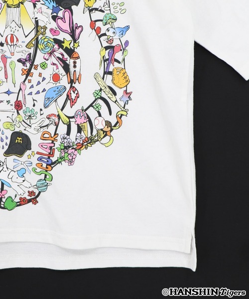 ScoLar(スカラー)の「462029:阪神タイガース×ScoLar コラージュ柄Tシャツ(Tシャツ/カットソー・レディース・オフホワイト/ブラック・L/M)」の3枚目の写真