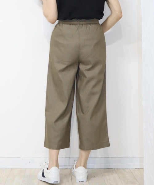 DISKEEN SURE（ディスキーンシュアー）の「ライトオンスで晩夏初秋にぴったり！ウエストリボンワイドパンツ（その他パンツ・レディース・グレー/ネイビー/カーキブラウン・LARGE/MEDIUM）」の14枚目の写真