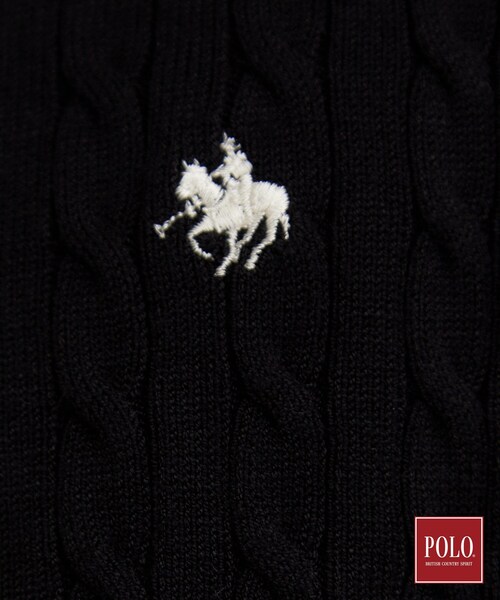 POLO BCS(ポロ ビーシーエス)の「POLO BCS/ケーブルクルーカーディガン(カーディガン/ボレロ・レディース・ブラック/グリーン/ワインレッド/グレー・13/12)」の18枚目の写真