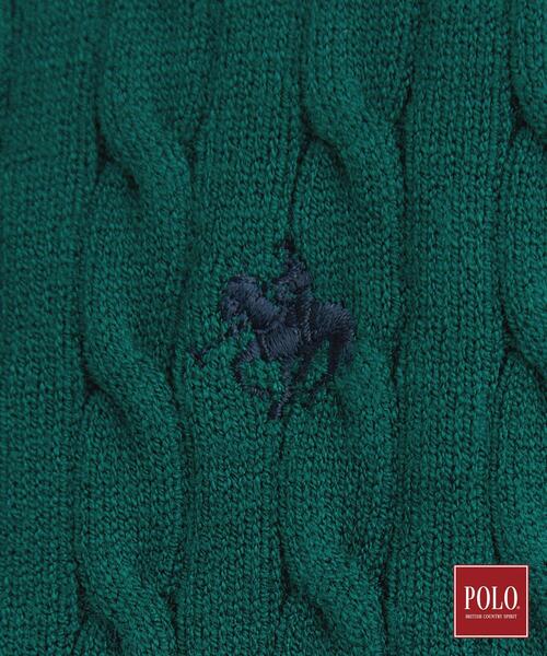 POLO BCS(ポロ ビーシーエス)の「POLO BCS/ケーブルクルーカーディガン(カーディガン/ボレロ・レディース・ブラック/グリーン/ワインレッド/グレー・13/12)」の22枚目の写真