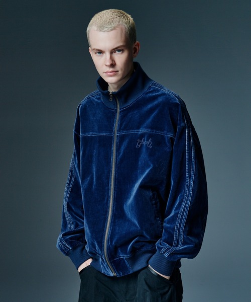 glamb(グラム)の「Indigo Velveteen Track Jacket / インディゴヴェルヴェッティーントラックジャケット(その他アウター・メンズ・インディゴブルー・L/M/S)」の4枚目の写真