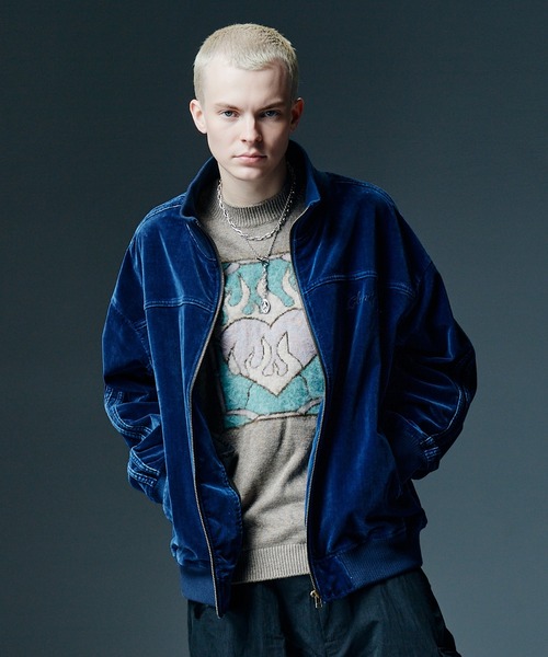 glamb(グラム)の「Indigo Velveteen Track Jacket / インディゴヴェルヴェッティーントラックジャケット(その他アウター・メンズ・インディゴブルー・L/M/S)」の5枚目の写真