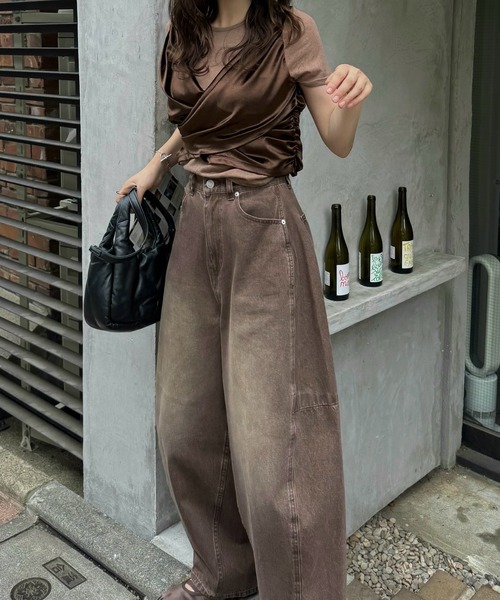 WILLFULLY(ウィルフリー)の「twill washed curve silhouette PT(その他パンツ・レディース・ブラック/ブラウン・S/M)」の5枚目の写真