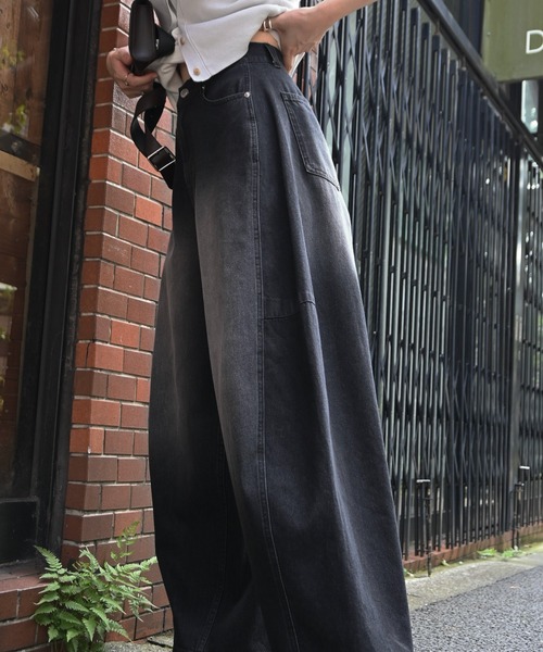 WILLFULLY(ウィルフリー)の「twill washed curve silhouette PT(その他パンツ・レディース・ブラック/ブラウン・S/M)」の9枚目の写真
