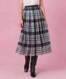 シルクシアーチェックフレアスカート〈セットアップ対応商品〉