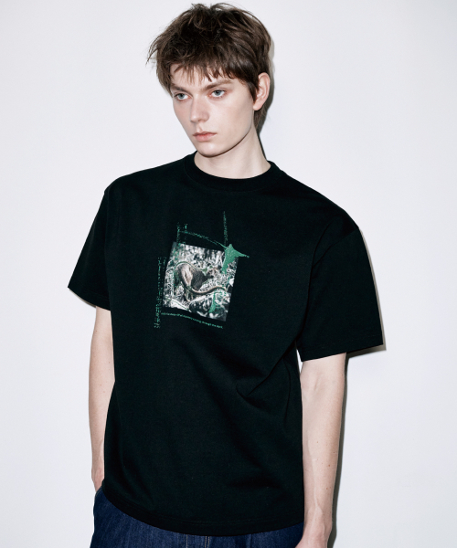 COLD BLANKET(コールドブランケット)の「ポサプリント30番手オーバーサイズブラック半袖Tシャツ(Tシャツ/カットソー・レディース・その他・FREE)」の1枚目の写真