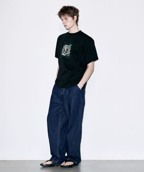 COLD BLANKET(コールドブランケット)の「ポサプリント30番手オーバーサイズブラック半袖Tシャツ(Tシャツ/カットソー・レディース・その他・FREE)」の7枚目の写真