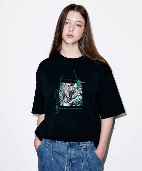 COLD BLANKET(コールドブランケット)の「ポサプリント30番手オーバーサイズブラック半袖Tシャツ(Tシャツ/カットソー・レディース・その他・FREE)」の8枚目の写真