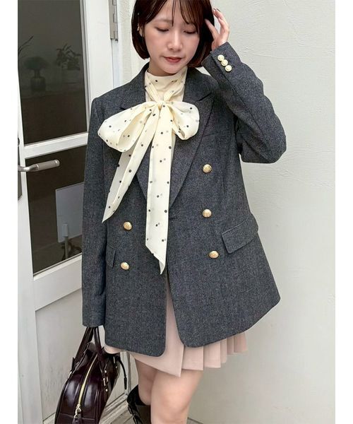 LILY BROWN(リリーブラウン)の「オーガンザボウタイブラウス(シャツ/ブラウス・レディース・ブラック/ドット/ラベンダー/アイボリー・F)」の7枚目の写真