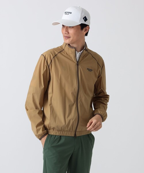 BEAMS GOLF(ビームスゴルフ)の「PURPLE LABEL / レオフィール(R)撥水 ミドラー ブルゾン(防風)(ブルゾン・メンズ・オリーブ/ブラウン系その他3/ネイビー・S/M/XL/L)」の1枚目の写真