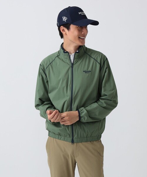 BEAMS GOLF(ビームスゴルフ)の「PURPLE LABEL / レオフィール(R)撥水 ミドラー ブルゾン(防風)(ブルゾン・メンズ・オリーブ/ブラウン系その他3/ネイビー・S/M/XL/L)」の13枚目の写真