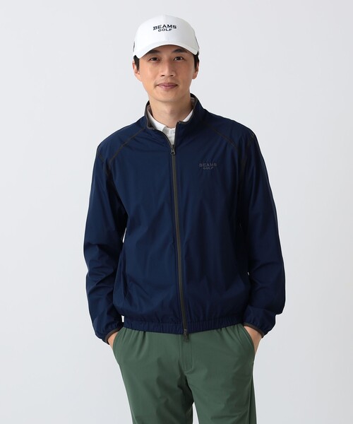 BEAMS GOLF(ビームスゴルフ)の「PURPLE LABEL / レオフィール(R)撥水 ミドラー ブルゾン(防風)(ブルゾン・メンズ・オリーブ/ブラウン系その他3/ネイビー・S/M/XL/L)」の17枚目の写真