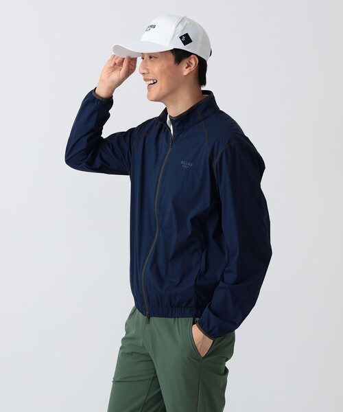 BEAMS GOLF(ビームスゴルフ)の「PURPLE LABEL / レオフィール(R)撥水 ミドラー ブルゾン(防風)(ブルゾン・メンズ・オリーブ/ブラウン系その他3/ネイビー・S/M/XL/L)」の18枚目の写真
