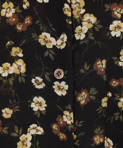 CLANE(クラネ)の「【CLANE/クラネ】MABEL FLOWER SHIRT/マーブルフラワーシャツ(シャツ/ブラウス・レディース・ブラック・1)」の5枚目の写真