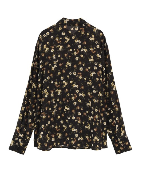 CLANE(クラネ)の「【CLANE/クラネ】MABEL FLOWER SHIRT/マーブルフラワーシャツ(シャツ/ブラウス・レディース・ブラック・1)」の2枚目の写真