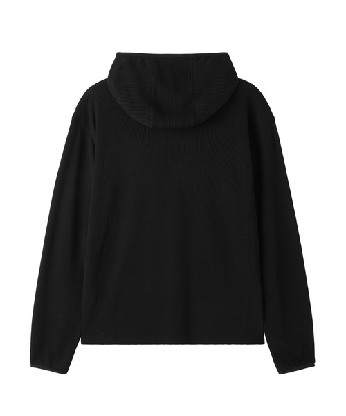 Openyard(オープンヤード)の「『Openyard/オープンヤード』FLATLOCK WAFFLE HOODIE LONG SLEEVE TOP/フード付きフラットロックワッフル長袖Tシャツ(Tシャツ/カットソー・メンズ・ブラック/グレー・M/L)」の7枚目の写真