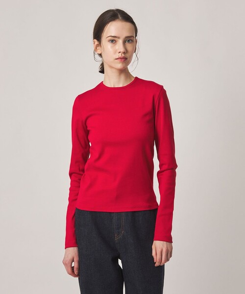 Steven Alan(スティーブンアラン)の「<Steven Alan>コットン フライス ロングスリーブ プルオーバー(Tシャツ/カットソー・レディース・ライム/ブラウン系/オフホワイト/レッド/ブラック・FREE)」の5枚目の写真