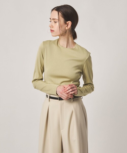 Steven Alan(スティーブンアラン)の「<Steven Alan>コットン フライス ロングスリーブ プルオーバー(Tシャツ/カットソー・レディース・ライム/ブラウン系/オフホワイト/レッド/ブラック・FREE)」の6枚目の写真