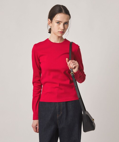 Steven Alan(スティーブンアラン)の「<Steven Alan>コットン フライス ロングスリーブ プルオーバー(Tシャツ/カットソー・レディース・ライム/ブラウン系/オフホワイト/レッド/ブラック・FREE)」の9枚目の写真