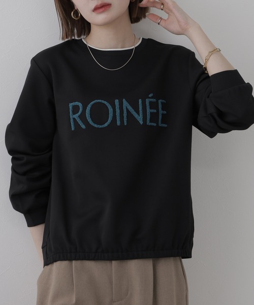 BRODIAEA（ブローディア）の「BRODIAEA ワッフルサガラロゴ刺繍プルオーバー 長袖（Tシャツ/カットソー・レディース・ブラック/ブルー/グレー・40）」の4枚目の写真
