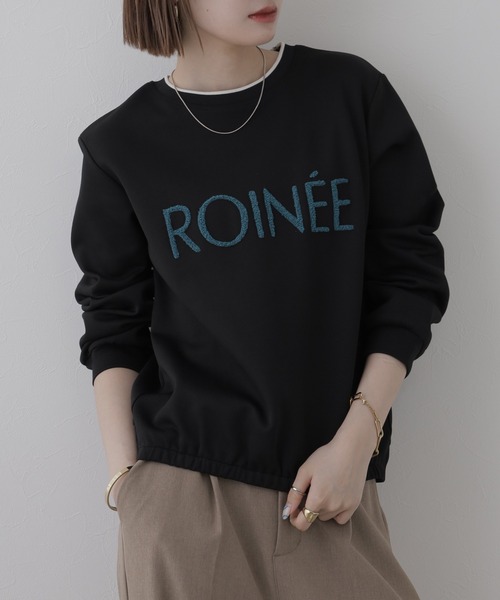BRODIAEA（ブローディア）の「BRODIAEA ワッフルサガラロゴ刺繍プルオーバー 長袖（Tシャツ/カットソー・レディース・ブラック/ブルー/グレー・40）」の5枚目の写真
