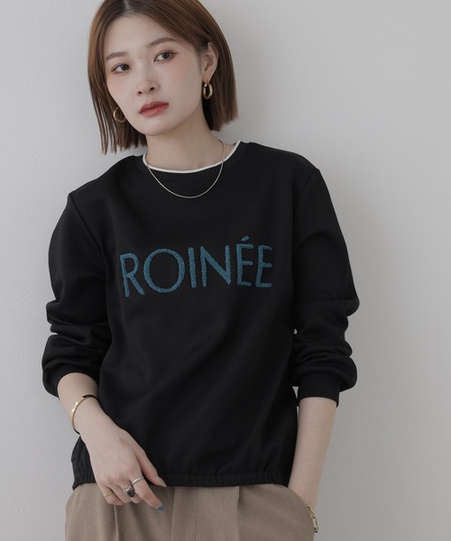 BRODIAEA（ブローディア）の「BRODIAEA ワッフルサガラロゴ刺繍プルオーバー 長袖（Tシャツ/カットソー・レディース・ブラック/ブルー/グレー・40）」の8枚目の写真
