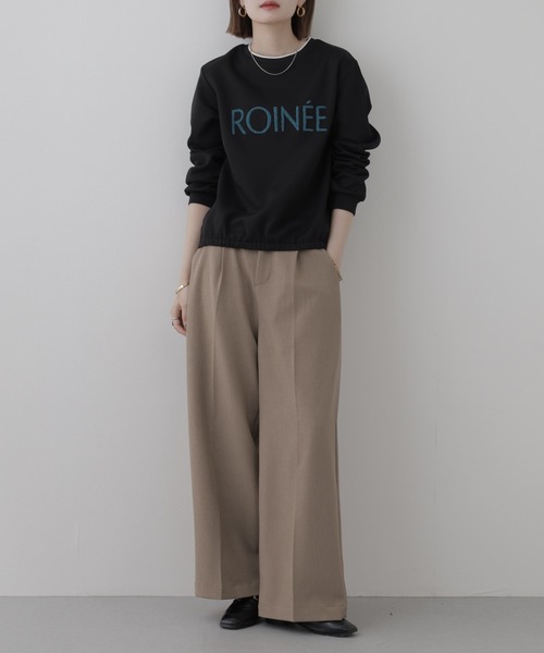 BRODIAEA（ブローディア）の「BRODIAEA ワッフルサガラロゴ刺繍プルオーバー 長袖（Tシャツ/カットソー・レディース・ブラック/ブルー/グレー・40）」の10枚目の写真