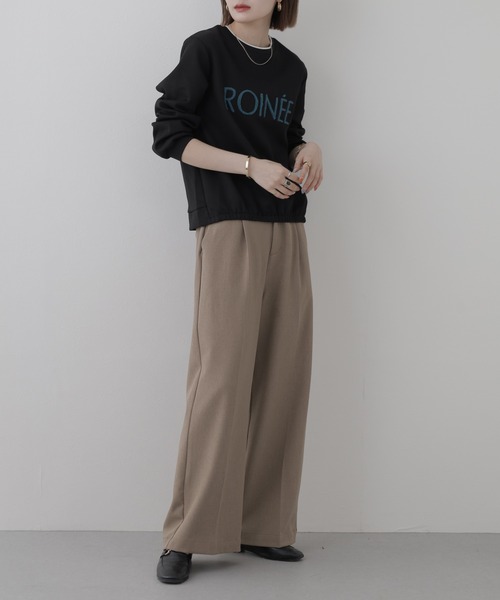 BRODIAEA（ブローディア）の「BRODIAEA ワッフルサガラロゴ刺繍プルオーバー 長袖（Tシャツ/カットソー・レディース・ブラック/ブルー/グレー・40）」の11枚目の写真
