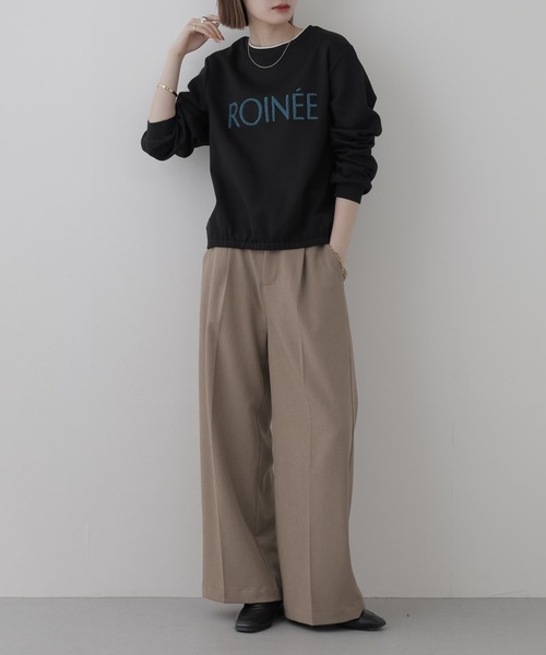 BRODIAEA（ブローディア）の「BRODIAEA ワッフルサガラロゴ刺繍プルオーバー 長袖（Tシャツ/カットソー・レディース・ブラック/ブルー/グレー・40）」の12枚目の写真