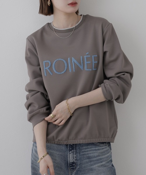 BRODIAEA（ブローディア）の「BRODIAEA ワッフルサガラロゴ刺繍プルオーバー 長袖（Tシャツ/カットソー・レディース・ブラック/ブルー/グレー・40）」の13枚目の写真
