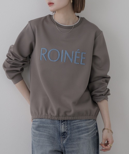 BRODIAEA（ブローディア）の「BRODIAEA ワッフルサガラロゴ刺繍プルオーバー 長袖（Tシャツ/カットソー・レディース・ブラック/ブルー/グレー・40）」の14枚目の写真