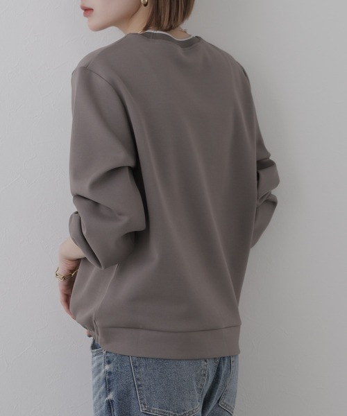 BRODIAEA（ブローディア）の「BRODIAEA ワッフルサガラロゴ刺繍プルオーバー 長袖（Tシャツ/カットソー・レディース・ブラック/ブルー/グレー・40）」の15枚目の写真