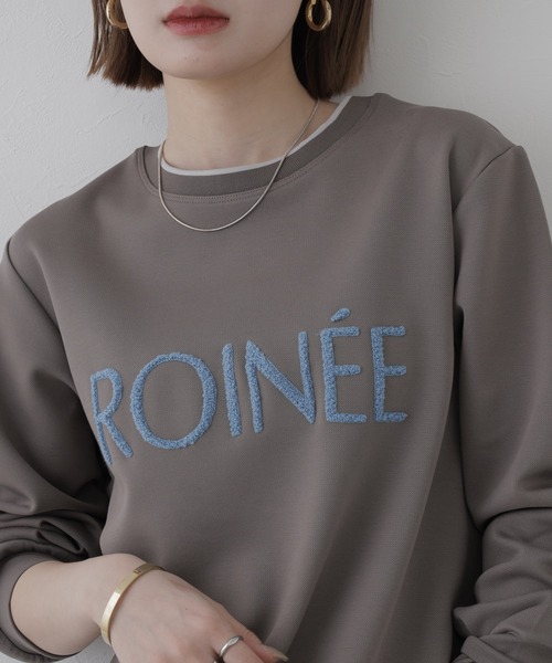 BRODIAEA（ブローディア）の「BRODIAEA ワッフルサガラロゴ刺繍プルオーバー 長袖（Tシャツ/カットソー・レディース・ブラック/ブルー/グレー・40）」の16枚目の写真