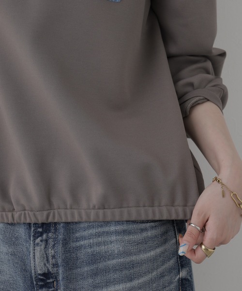 BRODIAEA（ブローディア）の「BRODIAEA ワッフルサガラロゴ刺繍プルオーバー 長袖（Tシャツ/カットソー・レディース・ブラック/ブルー/グレー・40）」の17枚目の写真