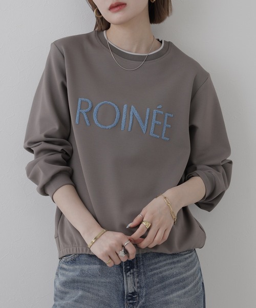 BRODIAEA（ブローディア）の「BRODIAEA ワッフルサガラロゴ刺繍プルオーバー 長袖（Tシャツ/カットソー・レディース・ブラック/ブルー/グレー・40）」の18枚目の写真