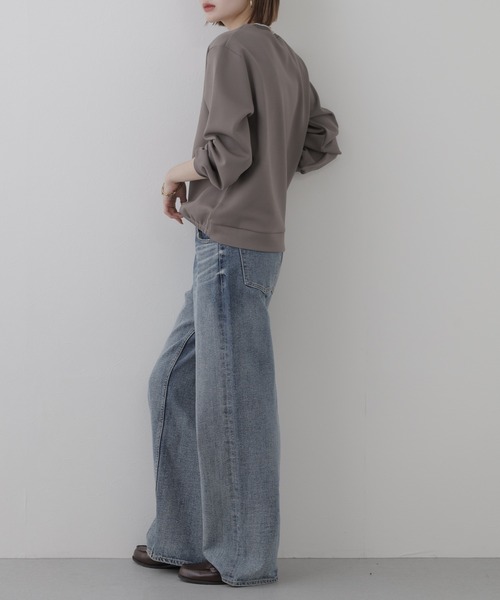 BRODIAEA（ブローディア）の「BRODIAEA ワッフルサガラロゴ刺繍プルオーバー 長袖（Tシャツ/カットソー・レディース・ブラック/ブルー/グレー・40）」の20枚目の写真