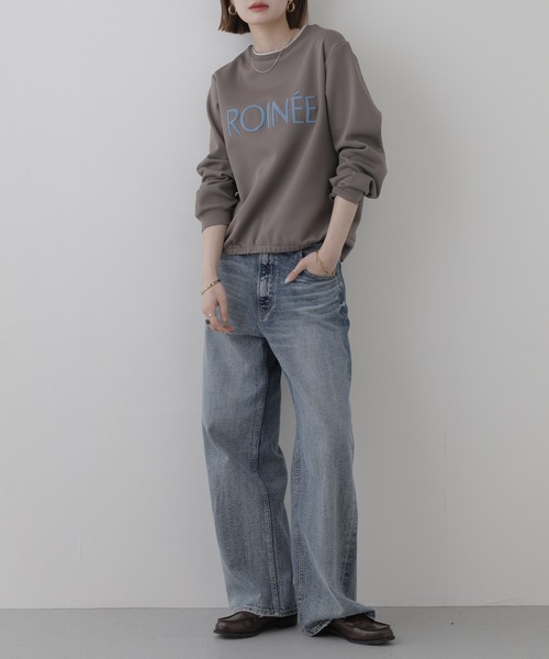 BRODIAEA（ブローディア）の「BRODIAEA ワッフルサガラロゴ刺繍プルオーバー 長袖（Tシャツ/カットソー・レディース・ブラック/ブルー/グレー・40）」の21枚目の写真