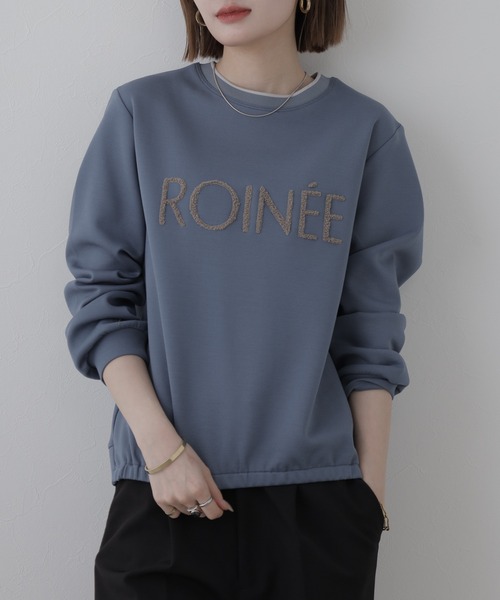 BRODIAEA（ブローディア）の「BRODIAEA ワッフルサガラロゴ刺繍プルオーバー 長袖（Tシャツ/カットソー・レディース・ブラック/ブルー/グレー・40）」の22枚目の写真