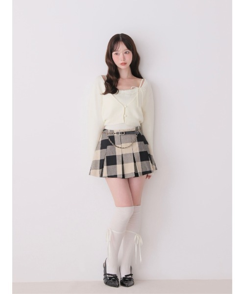 M me eme（エムミーエメ）の「Lace frill peplum knit three piece tops(eme10634)（ニット/セーター・レディース・ピンク/アイボリー/ブルー・FREE）」の12枚目の写真