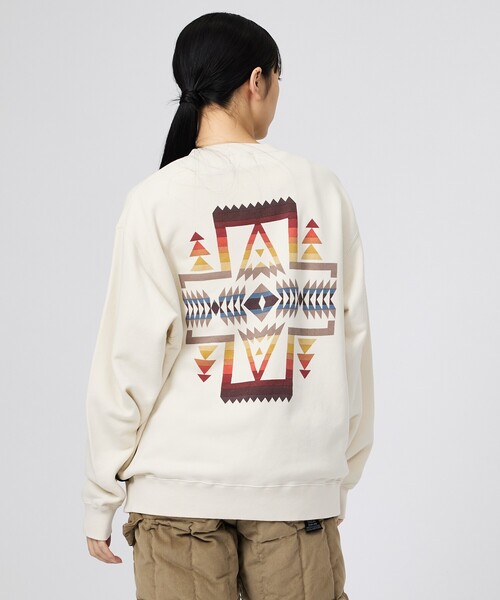 PENDLETON(ペンドルトン)の「【PENDLETON/ペンドルトン】Back Print Sweat / バックプリントプリントスウェット / ユニセックス(Tシャツ/カットソー・メンズ・アイボリー/ブラック・M/L)」の2枚目の写真