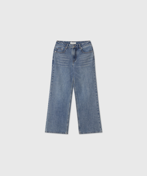 LOOKAST(ルックキャスト)の「408セミワイドレッグデニムパンツ / 408 SEMI WIDE LEG DENIM PANTS_2colors(デニムパンツ・レディース・ライトブルー/チャコールグレー・S-Short/M-Short/S-Long/M-Long)」の5枚目の写真