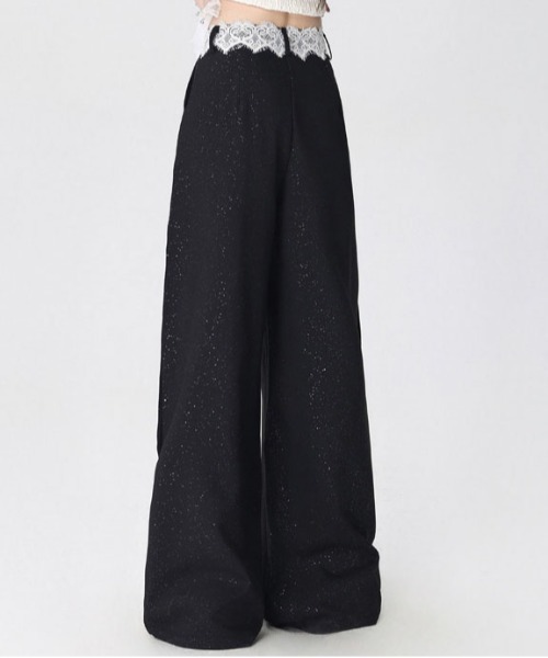 &soiree(アンドソワレ)の「ウエストレース付きタック入りスラックス(スラックス・レディース・ブラック/グレー・X-LARGE/LARGE/MEDIUM/SMALL)」の5枚目の写真