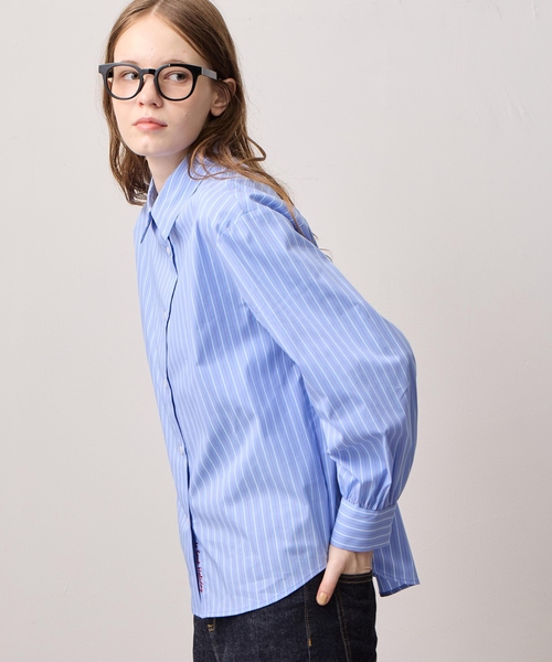 LE SOUK HOLIDAY(ルスークホリデー)の「レギュラーカラーストレッチベーシックシャツ(シャツ/ブラウス・レディース・オフホワイト/サックスブルー・M/L)」の11枚目の写真