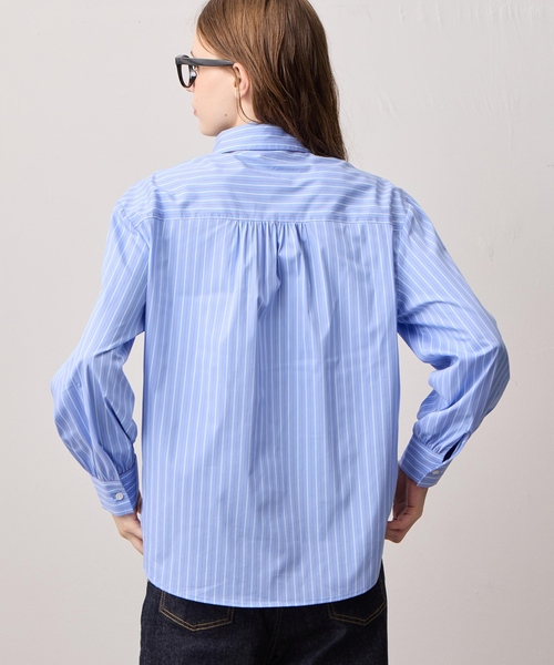 LE SOUK HOLIDAY(ルスークホリデー)の「レギュラーカラーストレッチベーシックシャツ(シャツ/ブラウス・レディース・オフホワイト/サックスブルー・M/L)」の12枚目の写真