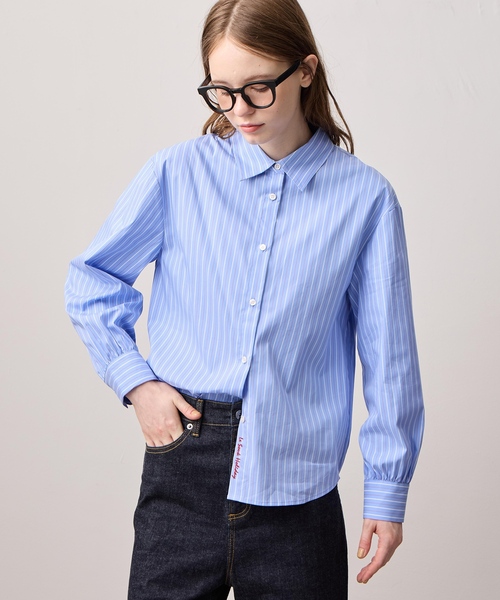 LE SOUK HOLIDAY(ルスークホリデー)の「レギュラーカラーストレッチベーシックシャツ(シャツ/ブラウス・レディース・オフホワイト/サックスブルー・M/L)」の13枚目の写真