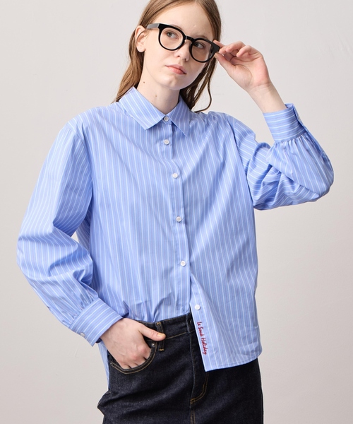 LE SOUK HOLIDAY(ルスークホリデー)の「レギュラーカラーストレッチベーシックシャツ(シャツ/ブラウス・レディース・オフホワイト/サックスブルー・M/L)」の15枚目の写真