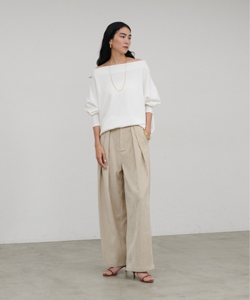 LARUTA(ラルータ)の「【LARUTA】ドレープカットプルオーバー(Tシャツ/カットソー・レディース・チャコールグレー/ダークブラウン/オフホワイト・FREE)」の7枚目の写真